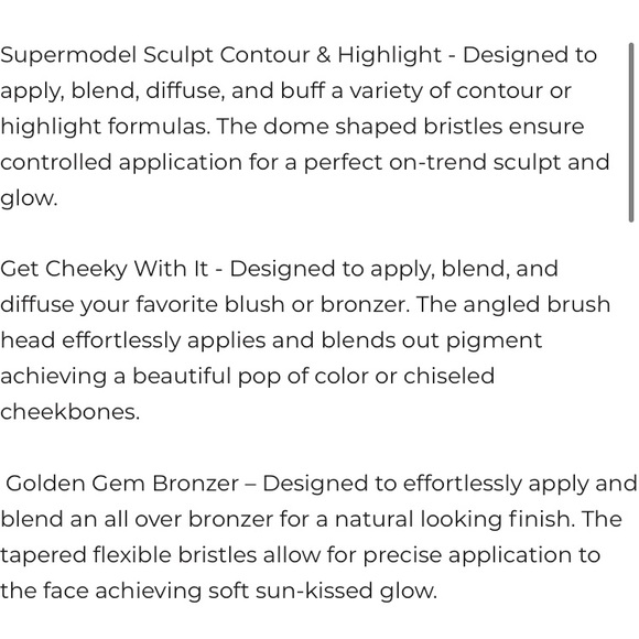 💗 MOTD Gold Goddess Face Brush Set - Picture 4 of 4